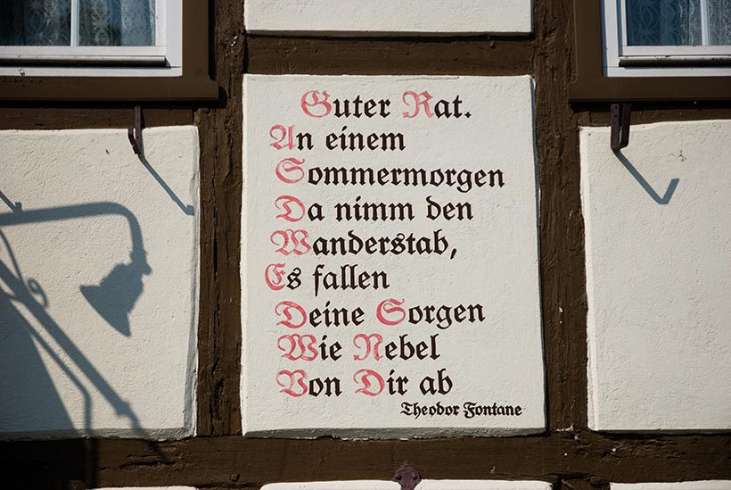 La passage de Theodor Fontane est visible partout