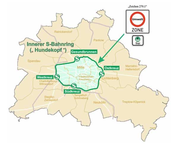 La petite vignette qui permet de circuler dans la Zone Verte de Berlin