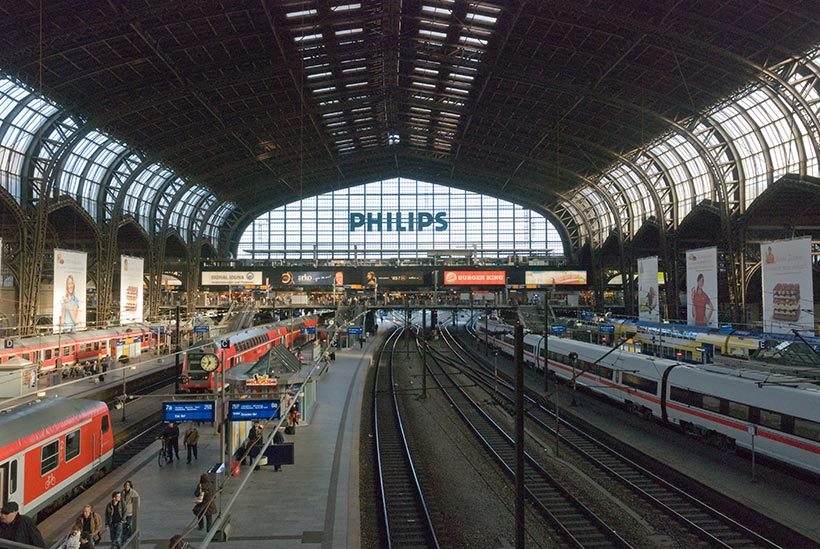 La gare à Hambourg